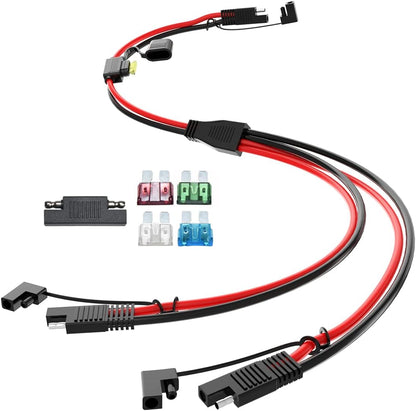 SAE Splitter Extension Cable with Fuse