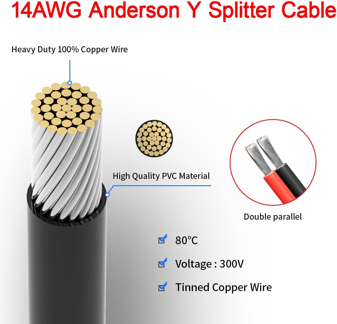 Anderson Splitter Extension Cable