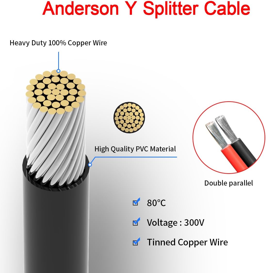 Anderson Splitter Extension Cable