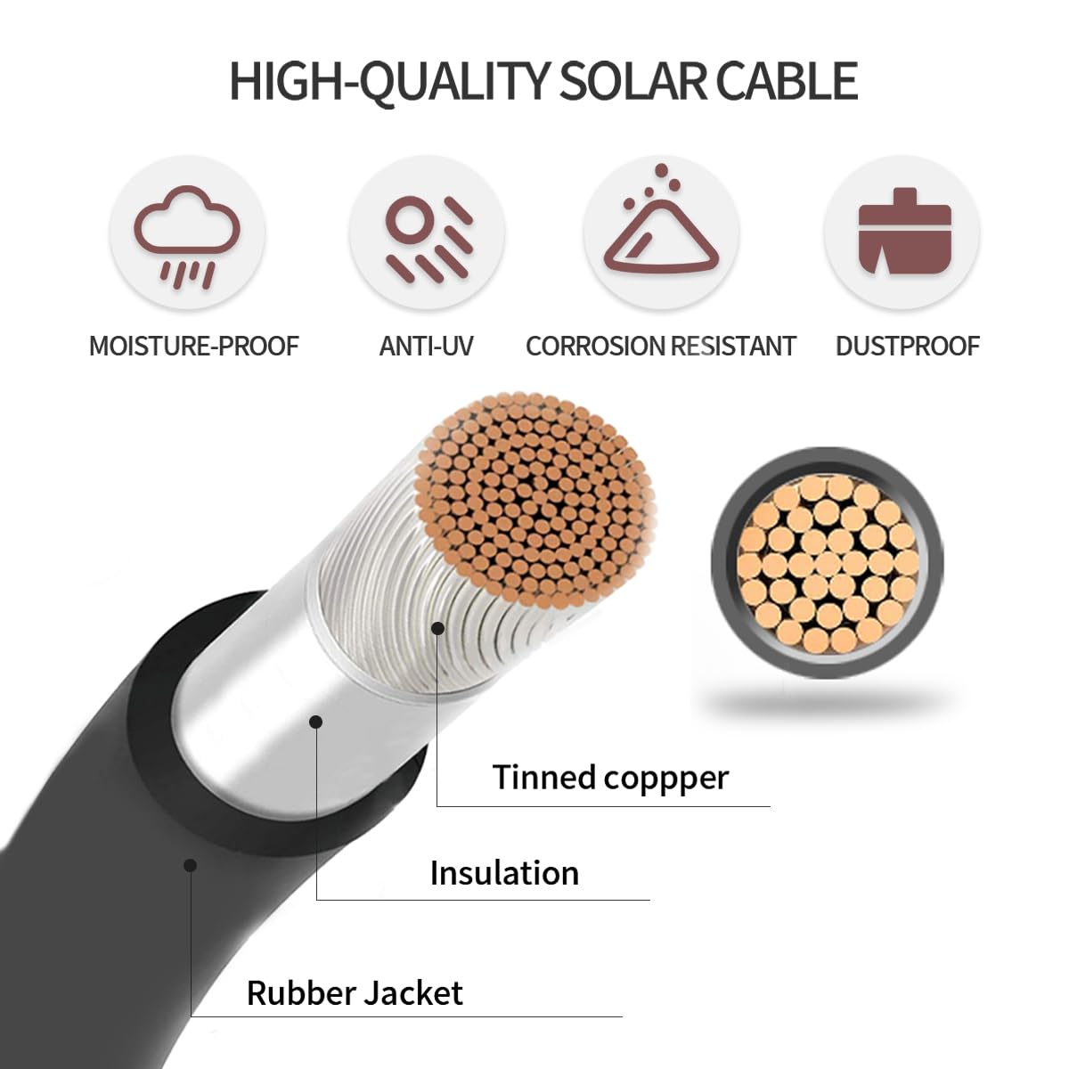 MC4 Male to Female Extension Cable 1 Pair