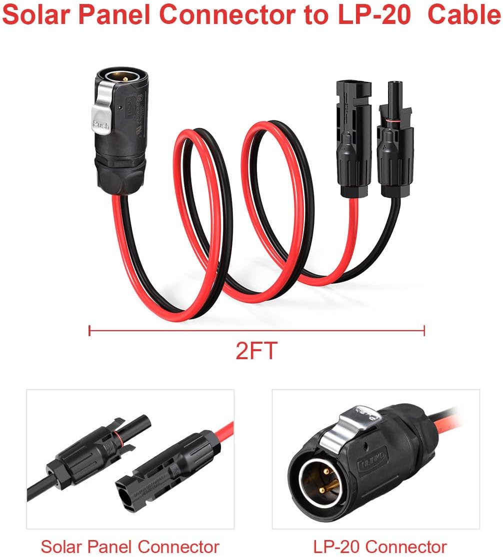 MC4 to 2 Pin Circular Connector Adapter Extension Cable