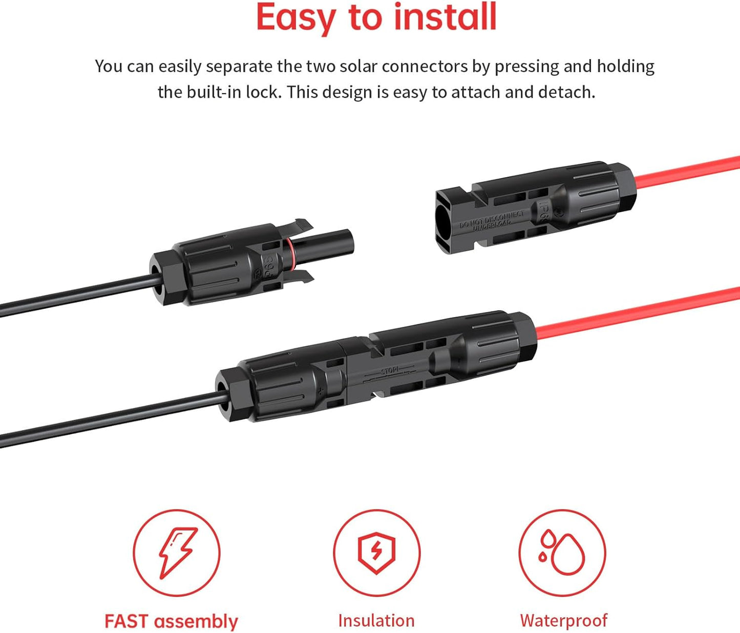 MC4 to 8mm DC Male Adapter Extension Cable