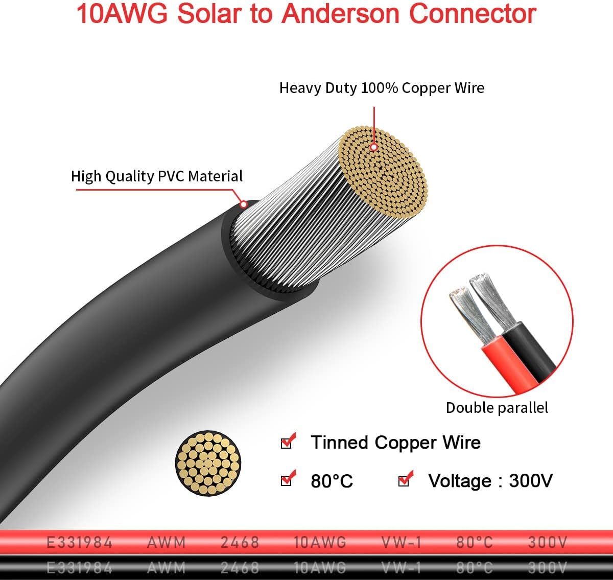 MC4 to Anderson Adapter Extension Cable