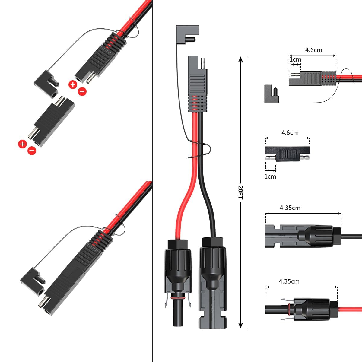 MC4 to SAE Adapter Extension Cable