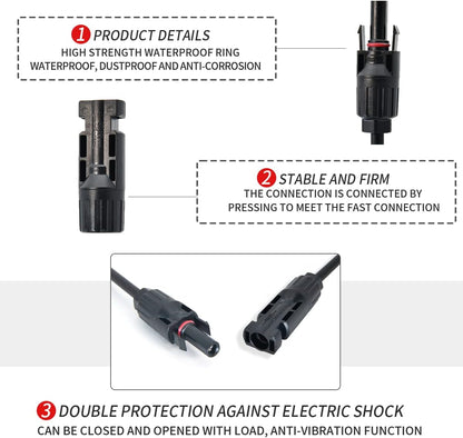 MC4 Y Branch Extension Cable