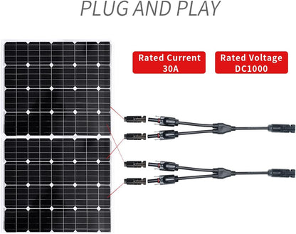 MC4 Y Branch Extension Cable