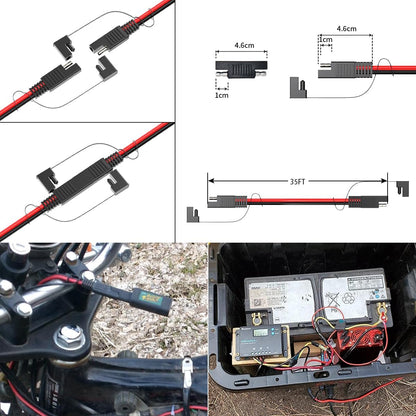 SAE Extension Cable with Polarity Reverse Adapter