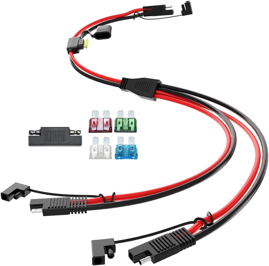 SAE Splitter Extension Cable with Fuse