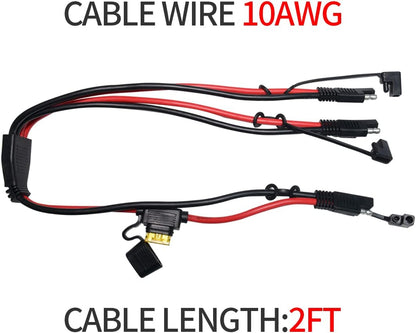 SAE Splitter Extension Cable with Fuse