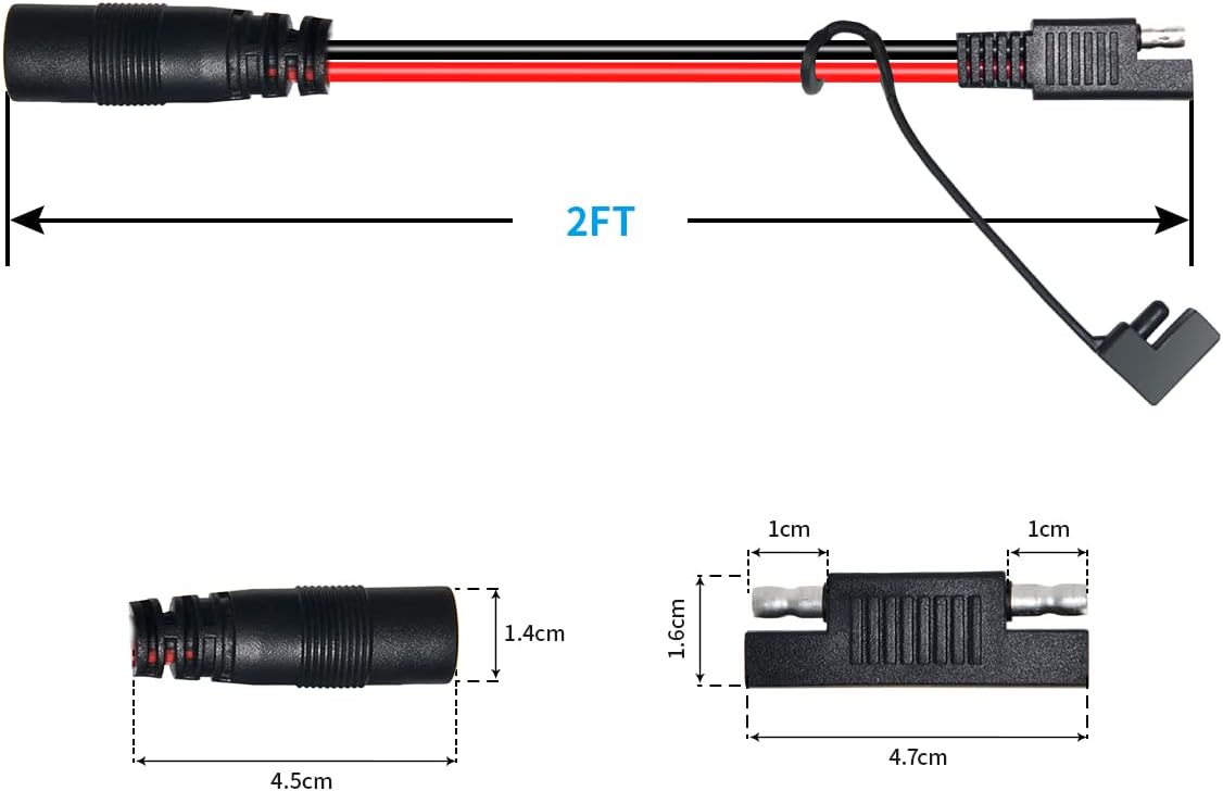 SAE to 8mm Adapter Extension Cable 2