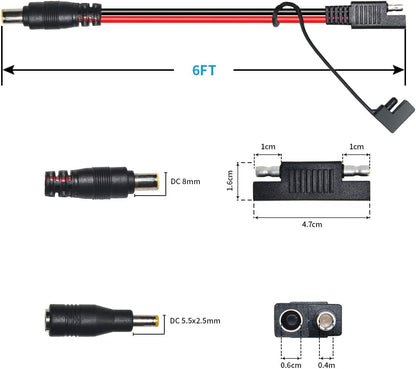 SAE to 8mm Adapter Extension Cable 6