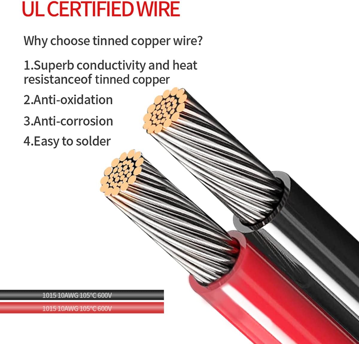 SAE to DIY Adapter Extension Cable with Fuse 10awg