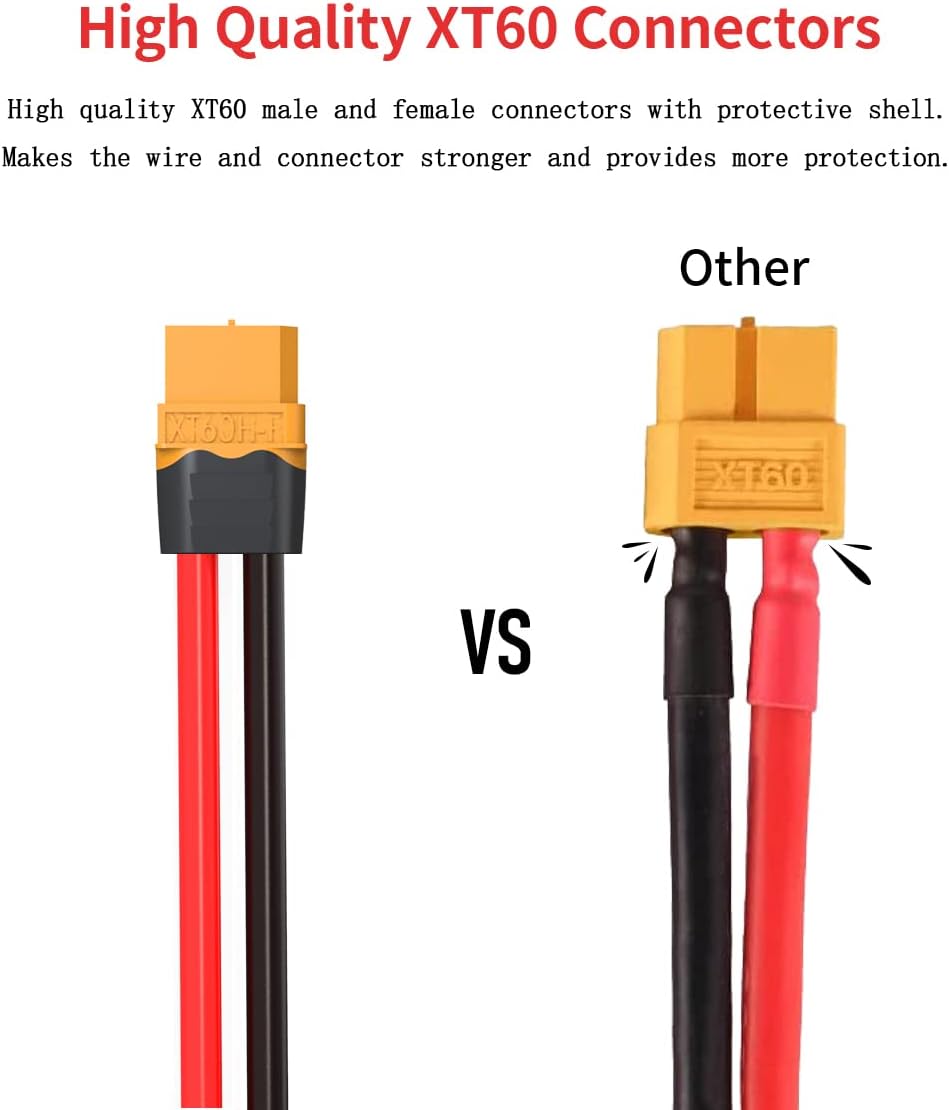 XT60 Female and Male Pigtail Extension Cable