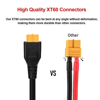 XT60 Female to 8mm DC Female Y Splitter Extension Cable New