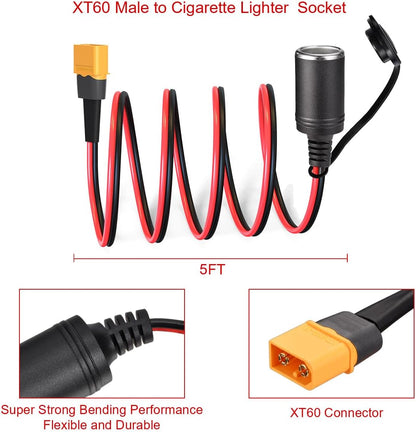 XT60 Female to Cigarette Lighter Adapter Extension Cable