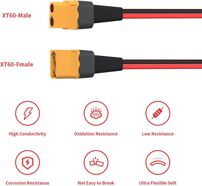 XT60 Female to Male Extension Cable