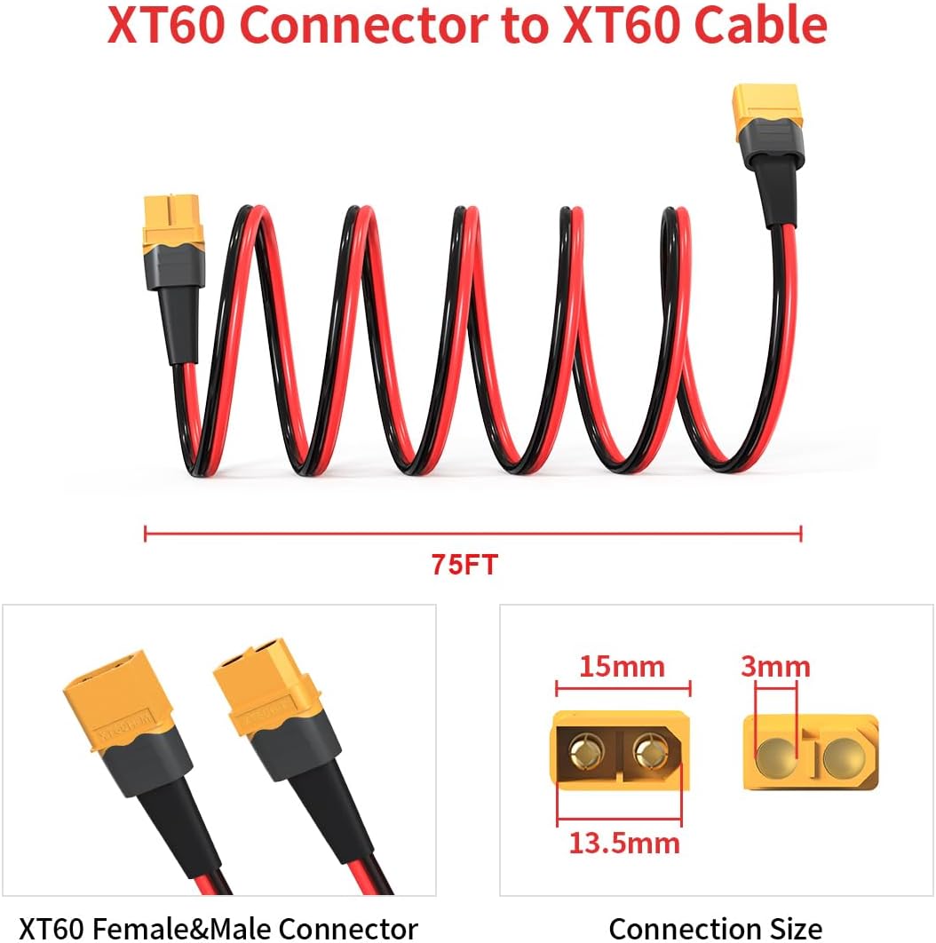 XT60 Female to Male Extension Cable