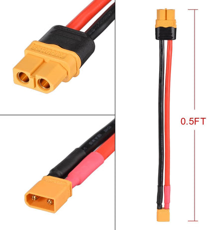 XT60 Female to XT30 Male Adapter Extension Cable 4pcs