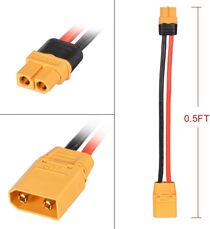 XT60 Female to XT90 Male Adapter Extension Cable 4pcs