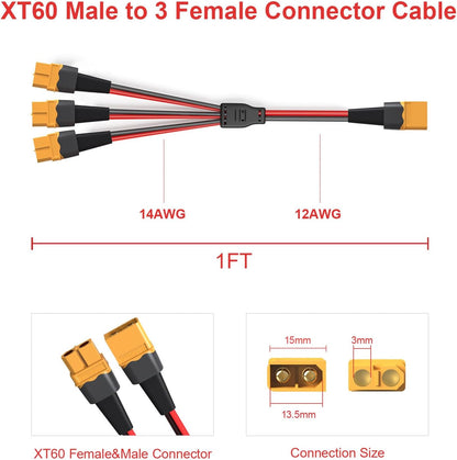 XT60 Splitter Extension Cable