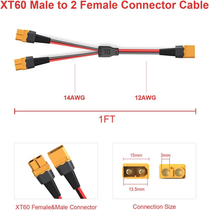 XT60 Splitter Extension Cable