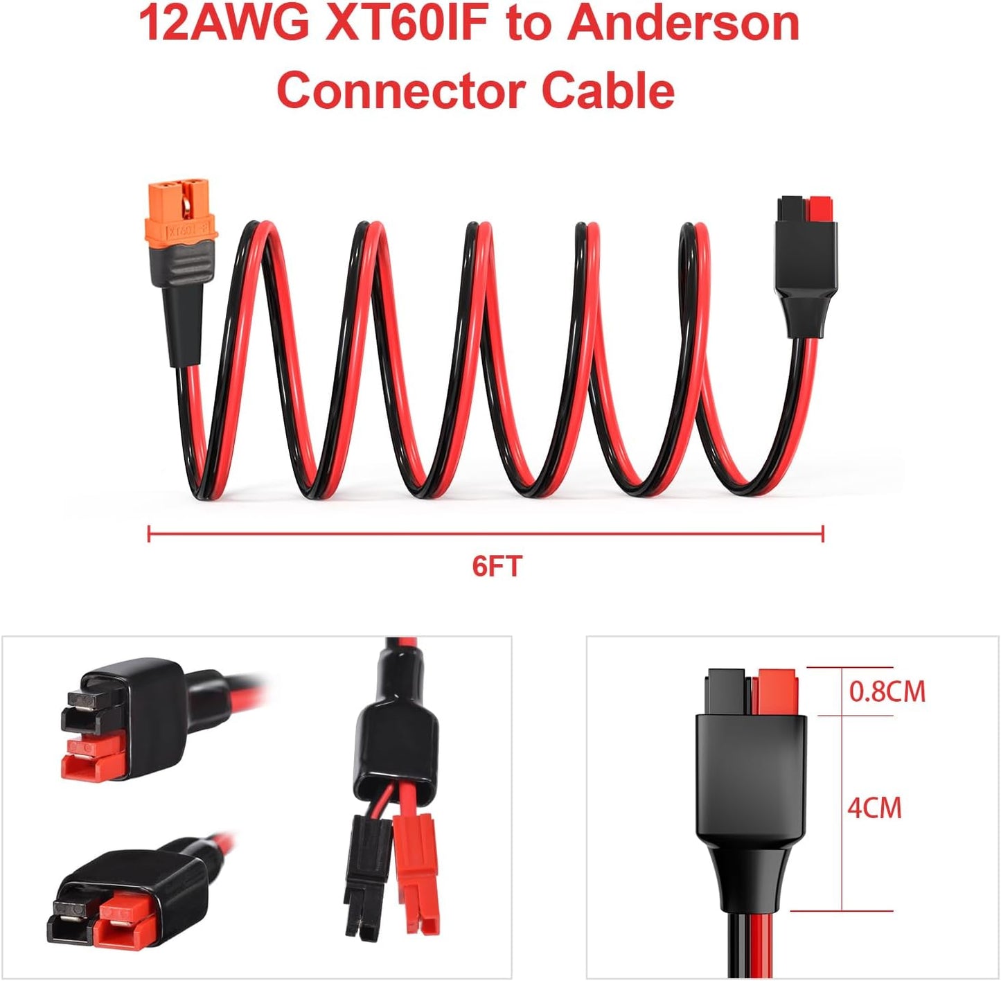 XT60i Female to Anderson Adapter Extension Cable