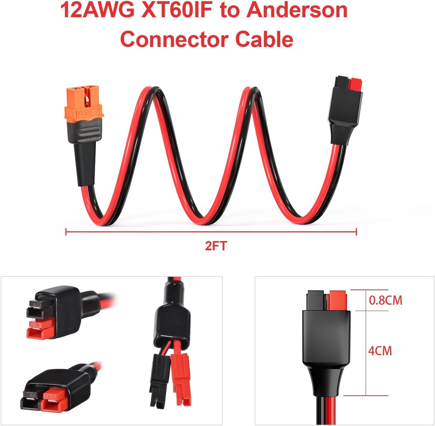 XT60i Female to Anderson Adapter Extension Cable