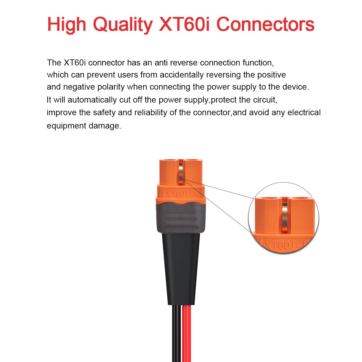 XT60i Female to O Ring Terminal Adapter Extension Cable