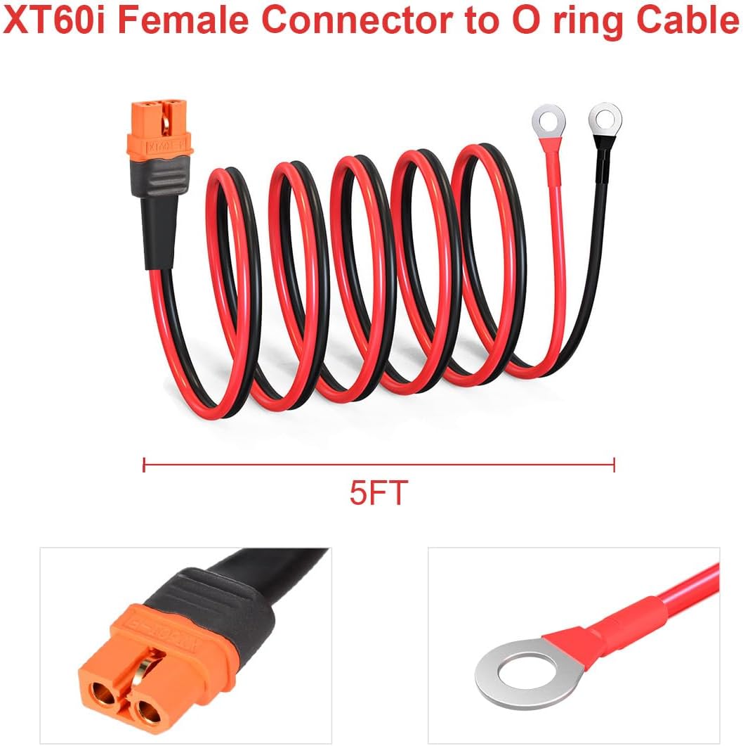 XT60i Female to O Ring Terminal Adapter Extension Cable