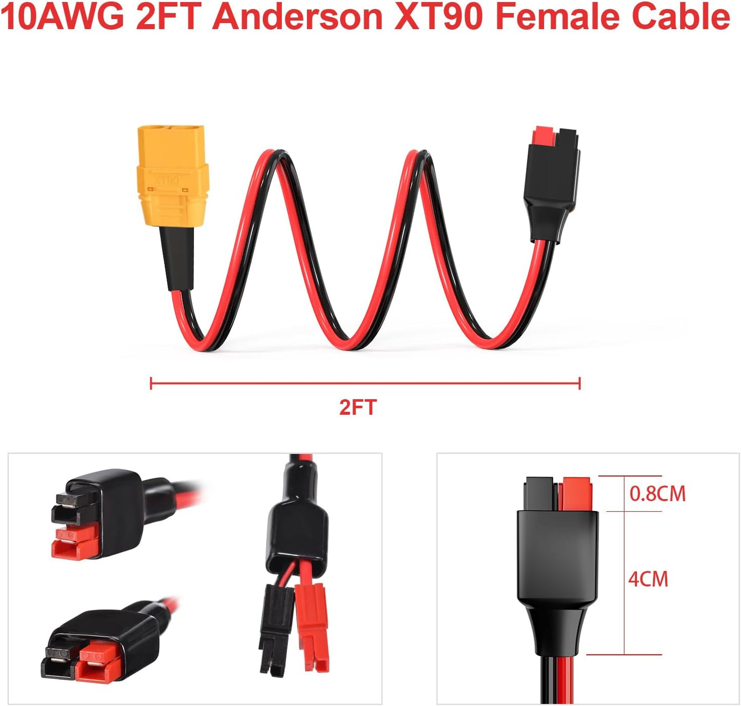 XT90 Female to Anderson Adapter Extension Cable